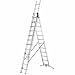 Produktbild Hailo Alu-Kombileiter ProfiLine trio 3-Teilig 3x12 Sprossen