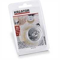 VARO Kreator Messing Bürstenaufsatz Drahtbürste Rundbürste für Bohrmaschinen Schaft ø 6 mm Rundbürste ø 50 mm – Art. KRT150104 - 5