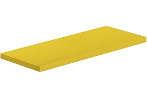 MODULARREDO | SMART Mensola da Muro, Scaffale Legno, Mensola da Parete, 36x15.5x1.8 cm, Kit Tasselli Incluso, Giallo - Made in Italy