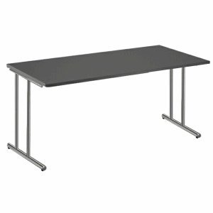Preisvergleich Produktbild Kerkmann Schreibtisch Artline Transparent BxTxH 160x80x72cm anthrazit