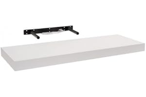Velano Półka regałowa, regał ścienny, regał wiszący, systemy regałowe, 1 sztuka, 59,5 x 23,5 cm, biały, do kuchni, łazienki, salonu, sypialni, FS