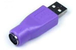 Goobay 68918 Adaptateur PS2 vers USB / Adaptateur PS/2 pour claviers / Adaptateur passif / Mini-DIN 6 / Violet