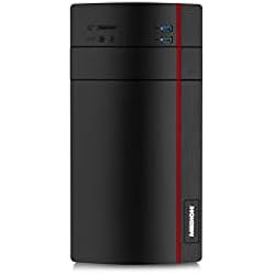 Medion P10-Plong - Ordenador de sobremesa (Intel Pentium Silver J5005, 8 GB RAM, 1 TB HDD, Intel UHD Graphics 605, Windows 10 Home) Negro y Rojo