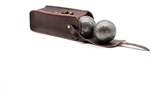 ALL SPORT VINTAGE - Etui Boule de Pétanque - Le Vintage en Cuir de Vachette - Cousu Main - Marque Française