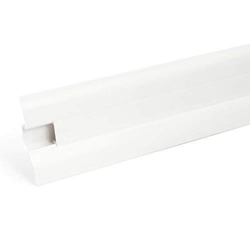 Preisvergleich Produktbild 2,5m SOCKELLEISTEN 62mm WEIß Fussleisten aus Kunststoff PVC Laminat Dekore