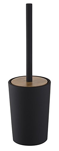 NICE SEA FREE STANDING COLLECTION, scopino e Porta scopino dal Design Semplice, Nero, 11 x 11 x 14 cm