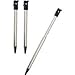 Price comparison product image 5x Black Metal Retractible Stylus Touch Pen for Nintendo 3DS (Pack of 5) (Black)