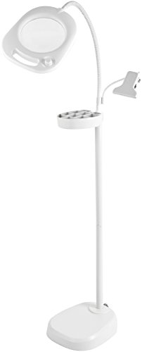 Purelite 4-in-1 Crafters Magnifying Lamp, Plastic, White