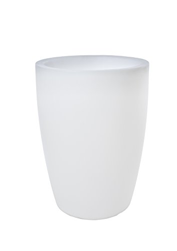 Preisvergleich Produktbild 8 seasons design / Blumentopf leuchtend Pflanztopf Shining Pot rund (E27, LED geeignet, 60 cm hoch, Ø 45 cm groß, 30l, frostbeständig, Indoor & Outdoor) weiß