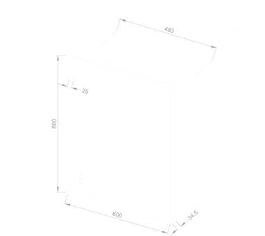 Design Badezimmerspiegel mit Dimmer, Warm und Kaltweiß und Touchschalter 80 x 60 cm - 6
