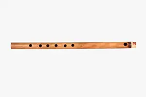 Kannan Musical Instruments Light Music Side Flute, 6 Holes (scale 2), Sandal with brown