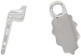 AANRAKU Glue On Earring Bails Small Silver Plated (10)