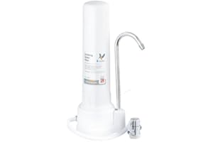Doulton 10" D-CP101 Counter Top Water Filter System With Biotect Ultra Ceramic Candle | Plastic Finish | Reduces Contaminants | Improves Taste & Odour | Easy Installation & Portable | NSF Certified