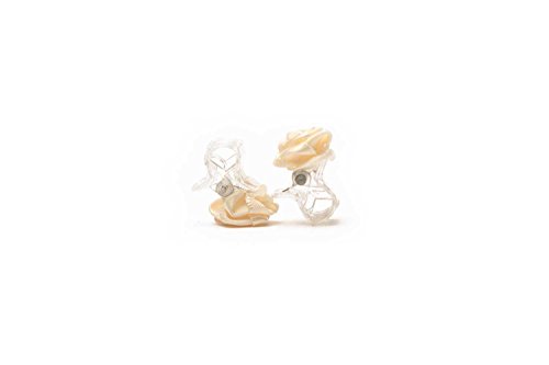 10 x Haarklammern Röschen – Brauthaarschmuck – Rosen Haarklammer – beige - 3