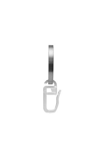 GARDUNA 20 FLACHRINGE | edelstahl-optik | Set à 20 Stück | Metall – mit Gleiteinlage | für Ø16 & Ø20mm Gardinenstangen - 4