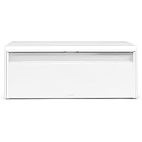 Brabantia 198625 - Panera tapa abatible, color blanco