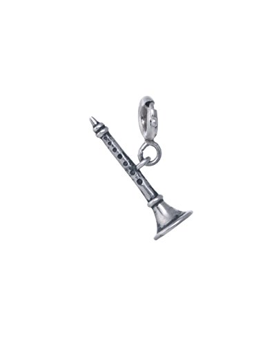 FOURSEVEN Jewellery 925 Sterling Silver Shehnai Charm Pendant, Fits in Bracelets, Chains and Necklace for Men and Women