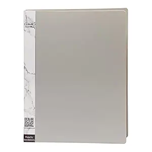 Eslee Ring Binder | Best for A3 Size Paper | Artist File | 2D Shaped 25mm Rings | D Shaped Ring Clip | Grey - (EO55A32D25 Grey)