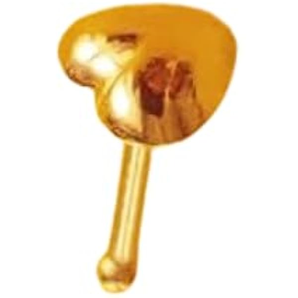 Piercing Al Naso In Oro Giallo 585 Con Perla - 0,6x6 Mm, Anallergico, Senza Nichel, Elegante