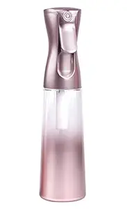 Mister Spray Bottle, 10 Ounce Hair Empty Water Continuous Mist 360 Pressurized Fine Misting for Beauty Salon Face Cleaning Plants Travel Rose Gold 300ml