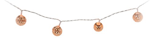 spécification trends4u 2999358 Guirlande 10 LED avec boules, plastique, blanc, 9 x 8,8 x 14,7 cm