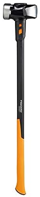Fiskars Masse IsoCore L, Pour démolir et enfoncer des poteaux, 92 cm, 4,76 kg, Noir/Orange, 1020219