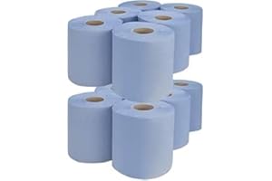 Anikees Blue 2-Ply Paper Towels – 12 Mega Rolls (2 Packs of 6) – Strong & Super Absorbent
