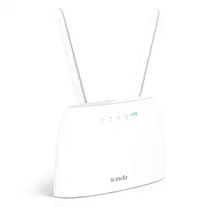Tenda 4G06 3G/4G Volte N300 Wi-Fi Router, 2 Removable Antennas, Data Traffic Monitoring, 1 LAN/WAN Port, 1 LAN Port, SIM Card Slot, Connects Up to 32 Devices