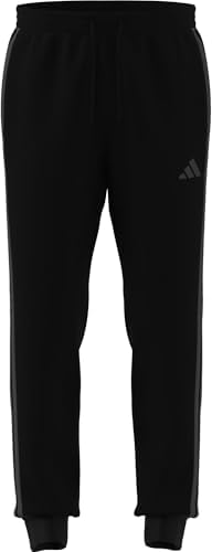 adidas Homme Essential Three Stripes Fleece Pant, Black/Carbon, 5XL Tall
