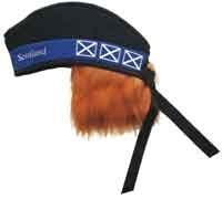 Glengarry Novelty Fun hat with Saltire Trim