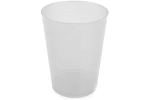 TELEVASO 1000 unidades - Vaso Sidra 500 ml Reutilizable - Polipropileno (PP) - Color traslúcido - Vaso ecológico libre de BPA