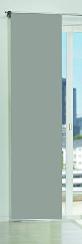 Home fashion 86601-703 grau Schiebevorhang „Rom“ Uni / 245 x 60 cm Dekostoff-Seidenoptik - 2