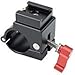 Produktbild Sevemeoct Light Mount Stand Bracket Holder, 25 mm Monitor Mount Rod Clamp with Hot Shoe for Ronin-M Gimbal Stabilisator, MOZA Gimbal Stabilisator, Freefly MoVI – Red Knauf