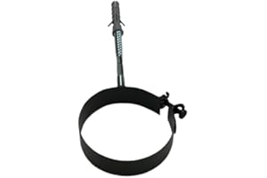 NOVA ITALF Collare staffa da muro, Nero pellet a fascetta con tassello (D 80mm FISSA)