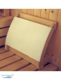 SudoreWell® Sauna – Kopfstütze mit geschweiften Seitenteilen und Stoffbezug + gratis 25g Mentholkristalle - 2