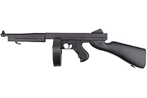 2EAGLE Well D98 Chicago Style Airsoft-Gewehr - Schwarze Farbe - Hoher Widerstand/elektrischer ABS-Kunststoff (0,5 Joule) - Halb- / Vollautomatik (Burst-Modus)