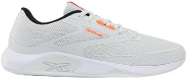 Reebok NANOFLEX TR 3 Sneaker da Uomo, Grigio/Nero/Atomic Tangerine, 41 EU