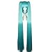 Vocaloid Miku Long Dark Blue Straight Women Anime Cosplay Wig With Two Ponytail+ Wig Cap