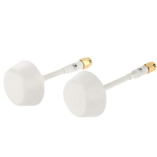 Dayday Normal Haute Qualité Ensemble d'antenne à polarisation Circulaire 5.8G de Haute qualité TX-SMA/RX-SMA for hélicoptères d'avions RC (Blanc)