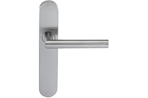 Paire de Poignées de porte KLOSE besser Inox 304 sur Plaque "Noémie vif" - Bec de cane