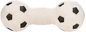 Woofy Dog Toys Football Dumbbell Shaped Dog Squeeze Squeaky Pet Chew Toy- Medium