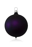 mundgeblasen handgeformt Kugeln lila matt 5 Stück d 6cm Christbaumschmuck Weihnachtsbaumschmuck mundgeblasen Lauschaer Glas das Original