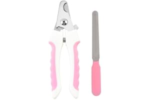 Mechasync | Cortauñas Perro - Corta uñas para Perro - Corta uñas Gato - Cortauñas Gato - Cortauñas Perro Grande - Tijeras para Perros - Cortauñas Gato - Tijeras Gatos uñas - Color Rosa