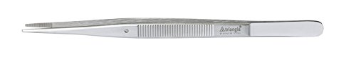 Triangle 50 487 15 00 Pinzette 15cm, gerade Pinzette, Edelstahl, Silber, 15 x 1 x 0,8 cm