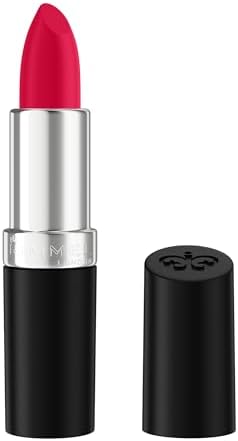 Rimmel Lasting Finish, 001 River-Ting Red, Rossetto Satinato, Lunga Durata, Finish Satinato, Ricco Colore, Idratante, Formula Vegana, 4g