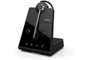Jabra Engage 65 On-Ear DECT Convertible Headset - Skype For Business Certified Wireless Headphones – Advanced Noise Cancellation for Deskphones and Softphones – Black – UK Version