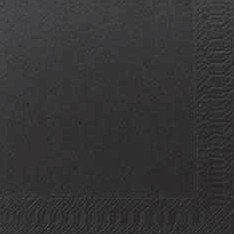 Duni Cocktail-Servietten 3lagig Zelltuch Uni schwarz, 24 x 24 cm, 250 Stück