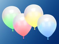 infactory Bunte LED-Ballon-Blinker im 20er-Sparpack inkl. Luftballons - 8