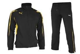 PUMA Trainingsanzug Herren, schwarz/gelb, Gr. S: Amazon.de ...