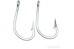 Acero inoxidable 7731 anzuelos de pesca de mar grandes anzuelos de atún TOPIND de púas afiladas de gran tamaño de agua salada Trolling Jig Atún Tiburón Live Bait Hooks Ganchos de pesca